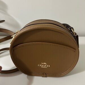 Coach Brown Round Crossbody Bag